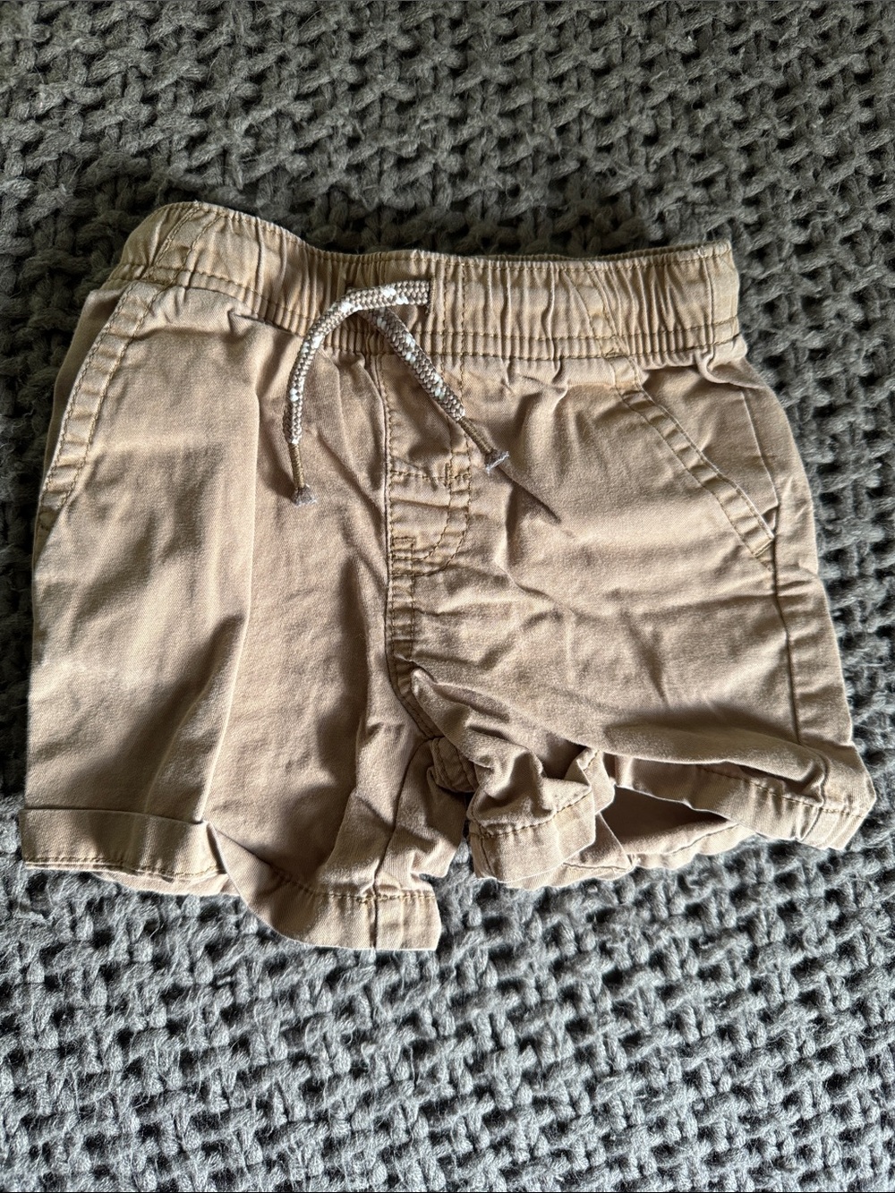 Cat & Jack Tan Elastic Waist Toddler Shorts